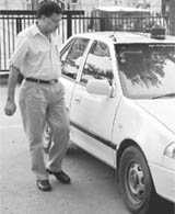 Additional Deputy Commissioner Jaspal Mittal had to drive his official car as the driver failed to report on duty on time.