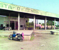 The Kathua bus stand which wears a deserted look.
