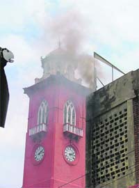 The historical Clock Tower is at risk from a polluting generator installed at an adjacent building