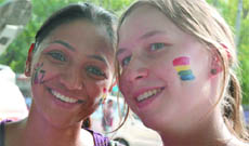 Activists celebrate the New Delhi High Court ruling decriminalising gay sex in New Delhi on Thursday.