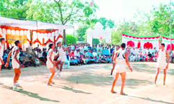 Shooting ball players in action at Dhand village in Fatehabad.