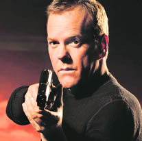 Kiefer Sutherland plays Agent Bauer in 24