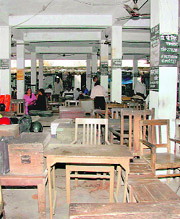 The Dehradun District Courts wear a deserted look on Wednesday. 