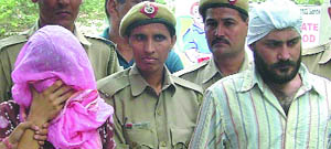 Sumit Kaur and boyfriend Puneet arrested for the murder of Jagmohan Singh Kohli in New Delhi on Friday.