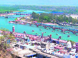 A view of the Ganga at Haridwar.