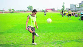 A training session in progress at the Academy at Phagwara.