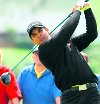Gaganjeet Bhullar during the first day of the first round action at the 138th British Open golf championship in Turnberry, Scotland, on Thursday.