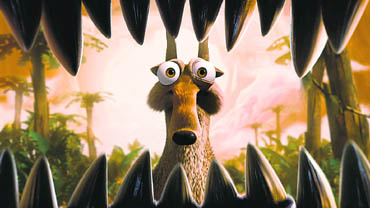 The narrative of Ice Age 3: Dawn of the Dinosaurs has equal measures of action and suspense