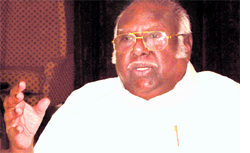 Justice AR Lakshmanan, Chairman, Law Commission of India, talks to mediapersons in Amritsar on Sunday.