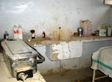 A laboratory at the Rural Hospital at Chak Atar Singh Wala village in Bathinda district that is lying in a pathetic state.