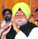 Chairman of the National Commission on Scheduled Castes Buta Singh addressing mediapersons at Shimla on Tuesday.