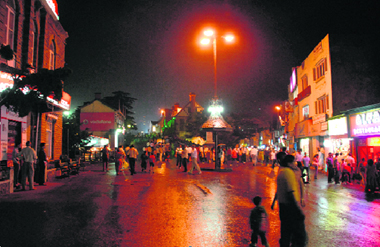 This was the scene at the Scandal Point in Shimla after it rained on Monday night.