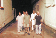 Residents of Sarswati Vihar do night patrolling in Bohri in Jammu.