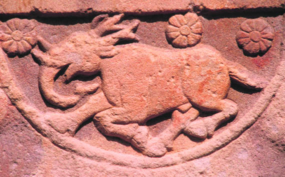 The depiction displays the oneness of all life forms.  It is such a delightful and joyous creature, with the qualities of an elephant, cow, deer and even a horse Photos: Benoy K. Behl