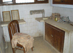 The kitchen of the rest house which is in a dilapidated condition. 