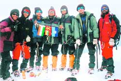 RIMC cadets on Mt Banderpunch White Peak. 