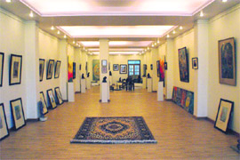An inside view of the art gallery near Shimla.