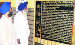 Parents read the Lincoln’s letter displayed on the notice board at Pioneer Senior Secondary School, Gajjan Majra, near Ahmedgarh.