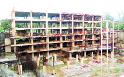 A view of the under-construction MGF-EMAAR multiplex in Amritsa
