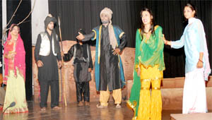 The play, The Caucasian Chalk Circle, being staged at Red Cross Bhawan in Jalandhar.