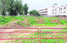 A park in Sector 51, Chandigarh, in poor shape.