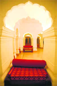 An inside view of The Baradari Palace