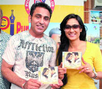 Actress Shweta Tiwari at the music launch of her first Punjabi film Apni Boli Apna Des, opposite Punjabi singer Sarabjit Cheema, in Jalandhar.