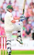 Australias Marcus North plays a shot during second day of the fourth Ashes Test at Leeds
