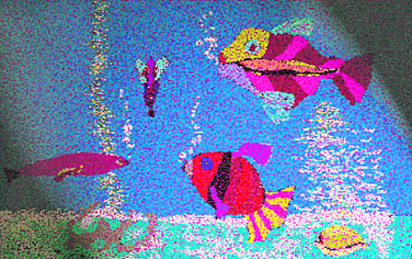 In a computer painting, one gains in terms of speed, mechanical precision, quick reproduction and fanciful variation of colour schemes