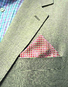 A well-dressed man should always have a pocket square, generally complimenting the colours of his outfit