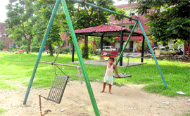 Bad condition of a park in Sector 52, Chandigarh.