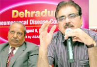 Dr Sham Kukreja in Dehradun on Sunday.