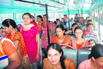 The CTUs exclusive ladies special bus service that started in Chandigarh on Monday.