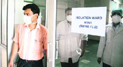 The isolation ward for swine flu patients at GMCH-32 in Chandigarh.