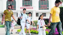 Parents take away their children from DPS School, Sector 40, in Chandigarh 