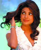 Bollywood actor Priyanka Chopra at the launch of an environment campaign in New Delhi on Tuesday.