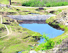 A water harvesting structure in Hamirpur.