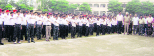 Students of MGMN Senior Secondary School vow to work towards eradicating the evil of tobacco at Ahmedgarh on Wednesday