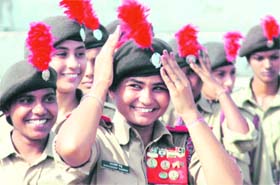 NCC cadets during I-Day parade rehearsal in Bathinda