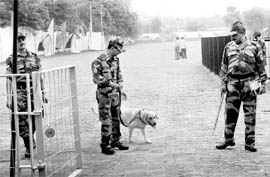 The Armymen inspect Sector 17 parade ground.