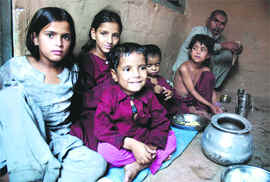 Kashmiri and Gujjar migrants living in miserable conditions.