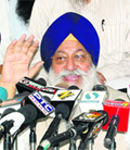 Avtar Singh Makkar, SGPC president, addresses the media, after the general house meeting of the SGPC, in Amritsar on Friday.