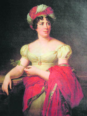 Portrait of Mme. de  Stael; ca. 1810 By Anne-Louis Girodet de Roucy-Trioson