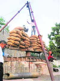 Water being pumped out using RBF technology in Haridwar