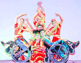 Artistes of Ability Unlimited perform at Doon School on Monday.