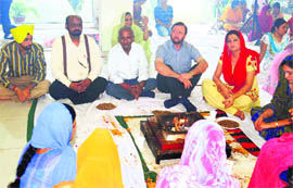 A yajna being performed at Desh Bhagat Institute in Mandi Gobindgarh on Tuesday. 