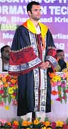 Rahul Gandhi on the occasion of the first convocation of the Rajiv Gandhi Institute of Technology in Amethi 