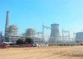 The Rajiv Gandhi Thermal Power Plant under construction near Hisar