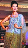 A model during the preview of Luxurious Wedding Exhibition in Ludhiana.