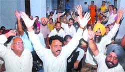 Teachers protest against the state government in Jalandhar
